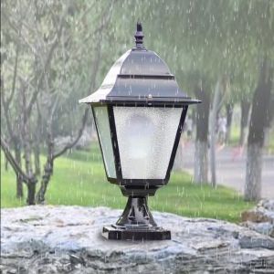 【COD & Ready&Free bulb】Rohstar Aluminum Wall Lamp Waterproof Yard Post lamp Light Landscape Garden Yard Fence Lighting