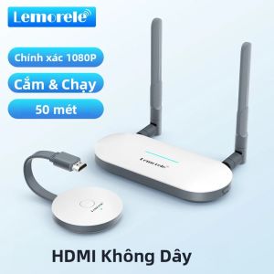 Bộ Phát Và Thu Video HDMI Không Dây Lemorele Bộ Mở Rộng Dongle HDMI/VGA Bộ Chuyển Đổi Màn Hình Cho TV Màn Hình Máy Chiếu PC Switch