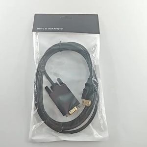 1.8m HDTV to VGA Cable High-Definition Video Converter HDMI to VGA Connection for DVD Player to TV No Audio Or Network Loop