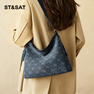 Saturday 2025 New Womens Large Capacity Commuter Floral Tote Bag Single Shoulder Slant Cross Hobo Bag Modern Neutral Style