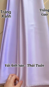 {Thái Tuấn} Vải May Áo Dài Lụa Ánh Sao Pha Ánh Nhũ Mềm Mịn