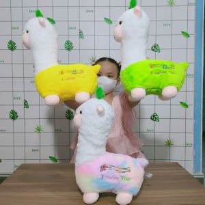 GẤU BÔNG CỪU CHO BÉ THÚ BÔNG LẠC ĐÀ ALPACA RAINBOW MẪU MỚI