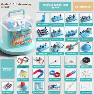 MINGZHUO | Educational Science Kit Electrical Circuit Experiment Red Light Green Light LED Lighting Experiments