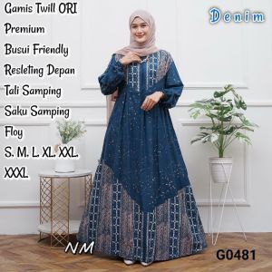 Gamis SM R Anggun - Gamis Twill Ld 100-120 | Gamis Twill Premium