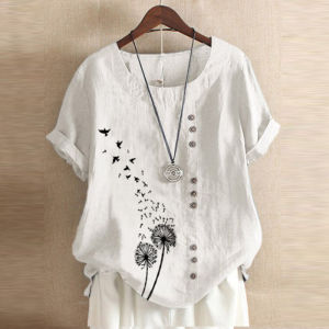 Breathable Loose Casual Cotton-Linen T-Shirt