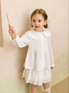 Marc&Janie | Sweet Doll Collar Girls Shirt Pure Cotton Autumn
