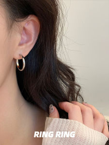 Minimalist Elegance 2024 New Arrival RINGRING Store Womens Minimalist Hoop Earrings Fashionable Unadorned Circle Jewelry