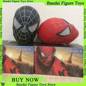Bandai | 3D Spider-Man Marvel 1/1 Spiderman Tobey Mask Halloween Cosplay Faceshell Detachable Lenses Costumes Superhero Collection Models