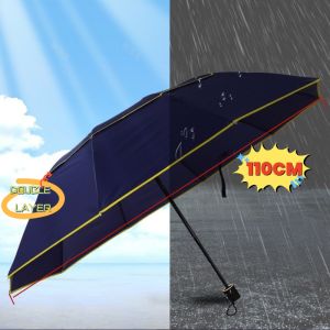 Double Strong Wind Resistant Umbrella Rain Women Large Folding Non-automatic Umbrellas Men Family Travel Business Paraguas