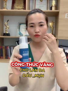 Bọt rửa mặt dr.lavic hàn quốc sữa rửa mặt drlavic chính hãng dr lavic ac treat prevent bubble cleanser dầu mụn dr+lavic tạo bọt thải độc màu xanh biển