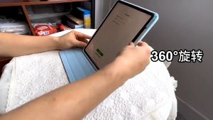 SAMSUNG TAB S6 LITE P615 P619 CASING AUTO WAKE/SLEEP 360 ROTATING ACRYLIC CRYSTAL PROTECTIVE CASE