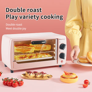 Kesun/TO-128  9 L pink New Oven  Cake/Bread Double Layer Design Knob Control Automatic Baking Machine Home Edition Small Multifunctional