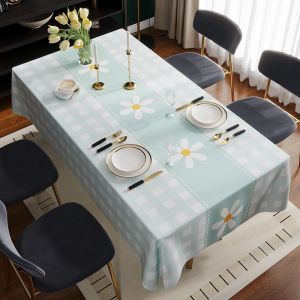 4/6/8/10 seater PVC Table Cloth Table Mantle Waterproof Cover Outdoor Dining Table Cloth Coffee Table Mat