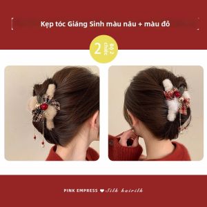 Kẹp Tóc Mèng Cua Ruy Băng Giáng Sinh