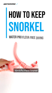สน็อกเกิ้ล – Flexa Snorkel แบรนด์ WATER PRO – ท่อดำน้ำม้วนได้ พร้อม Pocket