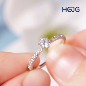 Nhẫn Bạc Nữ S925 HGJG Đá Trụ Sang Chảnh Nhẫn Bạc Nữ Sáng Màu Bền Đẹp Đeo Đi Chơi Hằng Ngày