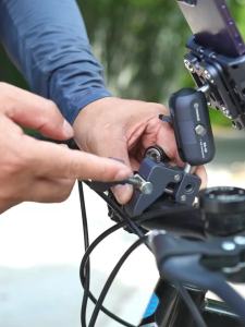 FANAUE Aluminum Alloy Handlebar Clamp Ball Head Base Anti-Theft Non-Slip Stable Suitable For Mobile Phone Sports Camera Bracket