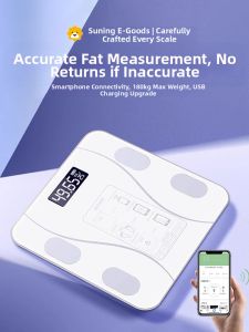 Portable Small Electronic Weight Scale Body Fat Analyzer Home Use Rechargeable Digital BMI Measurement Health Care Device
