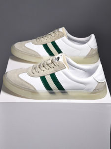 Mens Summer Breathable Retro Deoxynucleotide Bottom Shoes Casual Crystal Bottom White Versatile Leisure Board Shoes