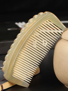 Natural Pure Goat Horn Comb Thickened Large Size for Long Hair Womens Home Use Anti-Static Anti-Hair Loss Massage Hairdressing