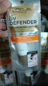 SALE ! Loreal UV Defender Serum Protector Sunscreen Correct & Proteck SPF 50+ PA+++ 15 ml / Sunscreen Loreal