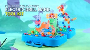 [TOP SELLING ITEMS] DESIGN AND DRILL TOY FOR KID (156PCS / 461PCS) 2D/3D CONSTRUCTION GAMES WITH ELECTRIC DRILL TOYS PUZZLE