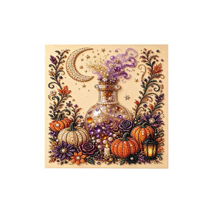 Dowmoo Halloween Pumpkin Pearl Art DIY Kit 3D Raised Texture Nano Pearlescent Wood Shiny Resin Stress Relief Holiday Decor Gift