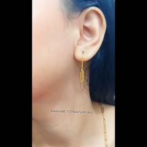 SET PERHIASAN TITANIUM PAPERCLIP ANTI LUNTUR & ANTI KARAT (COD)