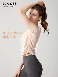 เสื้อยืดแขนสั้นทรงหลวมสำหรับผู้หญิง ผ้าฝ้ายแท้ ระบายอากาศได้ดี ทรงสลิมฟิต ชุดโยคะ ฤดูร้อน ฤดูร้อน 2020 แขนสั้น ปกติ