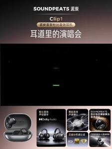 SoundPEATS | Bluetooth Ear-Hook Headphones Dolby Audio Open Fit