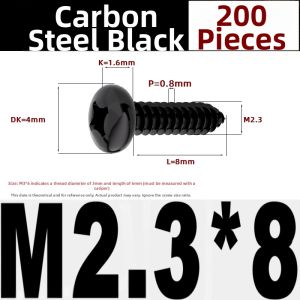 qd | Carbon Steel Black Cross Head Self Tapping Wooden Screw