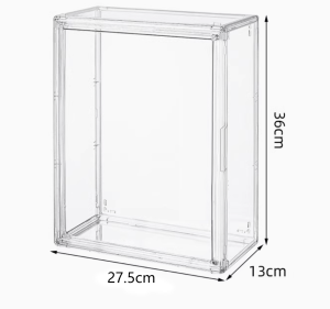 RMAX Transparent Acrylic Display Stand Barbecue Badge Desktop Storage Box Small Card Organizer Cabinet Family Storage Tools