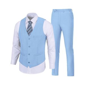 Bộ Vest Nam Hai Mảnh Ôm Dáng Chất Liệu Cotton Kiểu Dáng Lịch Sự Thích Hợp Cho Đám Cưới Tiệc Tùng Dạ Hội.