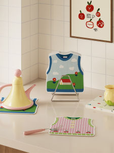 Ins Style Water Absorbent Diatom Mud Cup Mat Heat Resistant High Aesthetic Value Table Mat Anti-Scalding High Temperature Resistant Small Dining Mat Bowl Mat