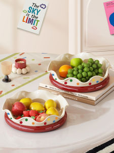 Rotating Large Capacity Fruit Tray Elegant Candy Snack Plate for Living Room Tea Table High Aesthetic Value Home Use