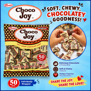 Choco Joy Soft Chewy Chocolate Candy 50pcs – Perfect for Snacks & Resale (Multiple Packs Available)