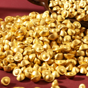 WEIZHEN | Solid Sand Gold Grain Miniature Golden Ingots Decorative Item