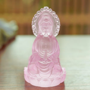 Ancient French Glaze Double-Sided Guanyin Bodhisattva/Buddha Statue Table Decorative Ornaments Home Study Worship Decoration Crafts