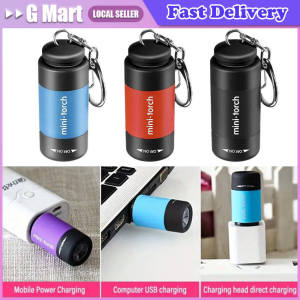 Led Mini Torch Light Portable USB Rechargeable Pocket LED Flashlight Keychain Torch Lamp Lantern Outdoor Hiking Camping Lighting