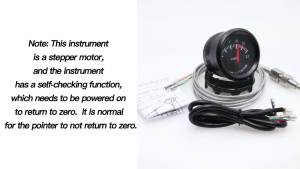 RYSJM | Universal 52mm 2" Car Auto Exhaust Gas Temp Gauge 300~1300 Celsius 12V Exhaust Gas Temp Gauge Ext Temp Meter EGT With Sensor