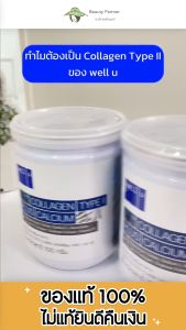 WELL-U Collagen Type 2 Plus Calcium เวล ยู คอลลาเจน ไทป์ทู พลัส แคลเซียม [100 กรัม] [1 กระปุก] คอลลาเจน ดูแลกระดูก ข้อต่อ เข่า ไม่มีน้ำตาล ทานง่าย ไม่คาว