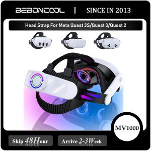 BEBONCOOL 8000mAh MV1000 Head Strap For Meta Quest 3S/Quest 3/Quest 2 Battery Head Strap Compatible for Oculus Head Strap