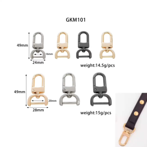 [Hàng mới] Set 2 móc càng cua vặn vít có thể tháo rời tiện lợi móc khóa chữ U bằng kim loại cho phụ kiện túi xách balo GKM101 #ssl_accessories