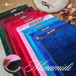 Sajadah Mina Midi Premium Embossed Tebal Antislip Kado Hadiah Souvenir Ramadhan Parcel Lebaran Idul Fitri Oleh-Oleh Haji Umroh