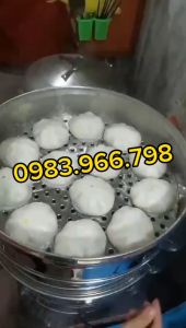 Nồi hấp bánh bao chạy điện 3 tầng 35CM có cảnh báo chống cháy siêu tiết kiệm điện