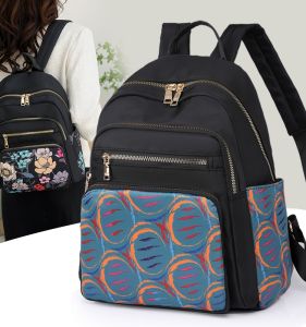 Oxford Cloth Nylon Womens Backpack Large Capacity Casual Travel Fashionable New 2025 Versatile Double Shoulder Bag for Middle-Aged