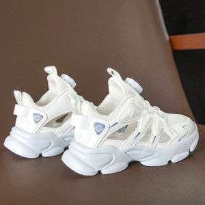 Giày Thể Thao Lưới Mùa Hè Cho Bé Gái Đế Mềm Hở Mũi Giày Trẻ Em Thoáng Khí Thoải Mái Giày Bệt Mũi Tròn