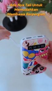 PowerBank NEKTECK LABUBU VIRAL 20000mAh Mini Fast Charging Dengan Kabel Bawaan Iphone Type C Micro USB