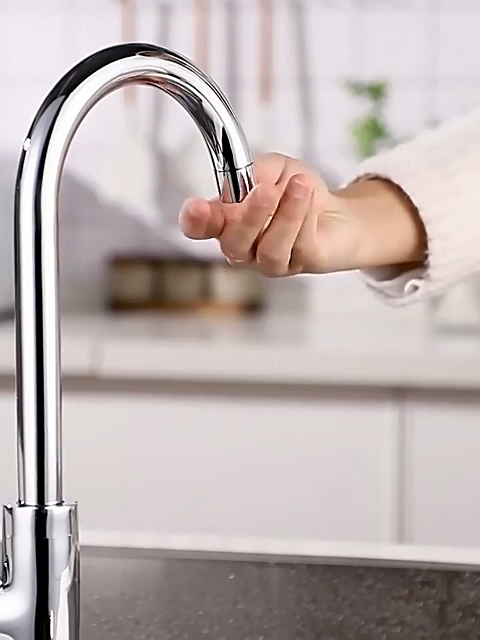 304 Stainless Steel Black Kitchen Faucet  360 Degree Rotatable Faucet Sink Faucet With Extender