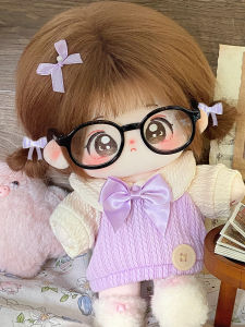 Affordable Cute Purple Cotton Doll Cover Girl Clothes 20cm Plush Doll Outfit Grape Milk Tea Style Stock Available